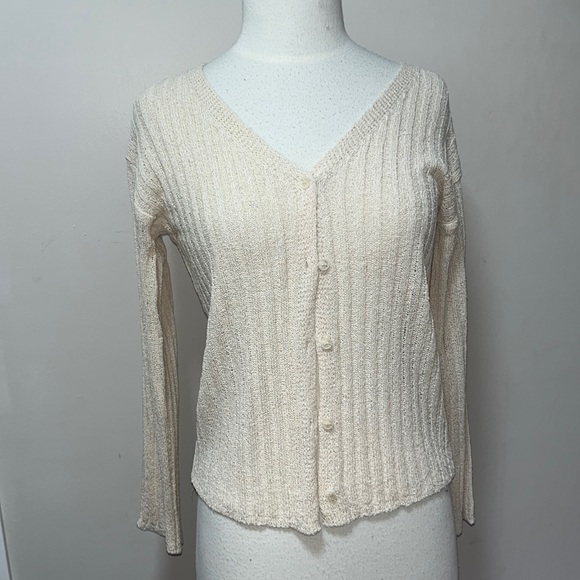 Oak + Fort cream cardigan - Picture 1 of 5